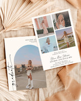 Graduation Party Invitation Template | Minimalist Graduation Announcement | Modern Graduation Party Invite | Photo Graduation Invite | M9