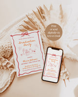 Hand Drawn Graduation Announcement | Graduation Party Invite | Modern Graduation Party Invite | Photo Graduation Invite Editable Template H1