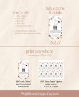 College Fund Card | QR Code College Fund Graduation | College Fund Graduation Card | Wildflower Graduation Party | Editable Template W1