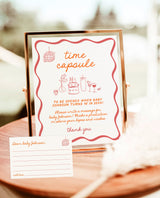 Time Capsule Sign | Hand Drawn Colorful Baby Shower | Time Capsule Cards | Modern Baby Shower | Gender Neutral Baby Shower | H1
