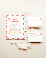 Time Capsule Sign | Hand Drawn Colorful Baby Shower | Time Capsule Cards | Modern Baby Shower | Gender Neutral Baby Shower | H1
