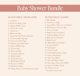 Fall Baby Shower Invitation Bundle, Pumpkin Baby Shower Invite, Boho Baby Shower Invite, A Little Pumpkin is on the Way Girl Invite, F3