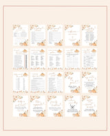Fall Baby Shower Game Bundle, Fall Pumpkin Baby Shower Games, Boho Fall Baby Shower, Little Pumpkin Baby Shower, Editable Template, F3