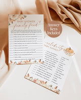 Fall Baby Shower Game Bundle, Fall Pumpkin Baby Shower Games, Boho Fall Baby Shower, Little Pumpkin Baby Shower, Editable Template, F3