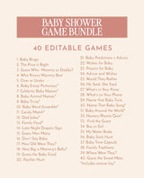 Fall Baby Shower Game Bundle, Fall Pumpkin Baby Shower Games, Boho Fall Baby Shower, Little Pumpkin Baby Shower, Editable Template, F3
