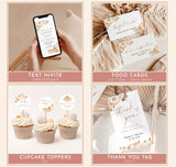 Fall Baby Shower Invitation Bundle, Pumpkin Baby Shower Invite, Boho Baby Shower Invite, A Little Pumpkin is on the Way Girl Invite, F3