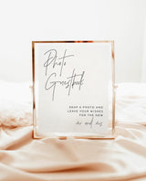 Photo Guestbook Sign | Modern Minimalist Wedding - detail view