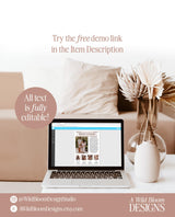 Christmas Card Template, Newspaper Christmas Card, Modern Holiday Card, The Holiday Post, Family Christmas Card, Newspaper Holiday Card, N2