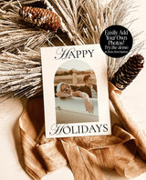 Christmas Card Template, Newspaper Christmas Card, Modern Wedding Thank You Card, Wedding Photo Thank You Card, Newspaper Holiday Card, N2