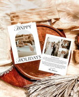 Christmas Card Template, Newspaper Christmas Card, Modern Wedding Thank You Card, Wedding Photo Thank You Card, Newspaper Holiday Card, N2