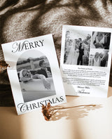 Christmas Card Template, Wedding Photo Thank You Card, Newspaper Christmas Card, Modern Wedding Thank You Card, Newspaper Holiday Card, N2