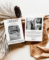 Christmas Card Template, Wedding Photo Thank You Card, Newspaper Christmas Card, Modern Wedding Thank You Card, Newspaper Holiday Card, N2