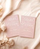 Baby It's Cold Outside Baby Shower Invitation, Winter Baby Shower Invite Template, Modern Pink Girl Baby Shower, Winter Wonderland, W2