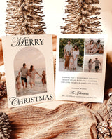 Christmas Card Template, Newspaper Christmas Card, Modern Holiday Card, The Holiday Post, Family Christmas Card, Newspaper Holiday Card, N2