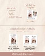 Christmas Card Template, Newspaper Christmas Card, Modern Holiday Card, The Holiday Post, Family Christmas Card, Newspaper Holiday Card, N2