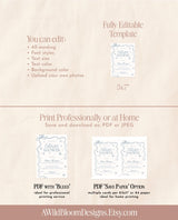 Winter Baby Shower Invite, A Little Snowflake is on the Way, Modern Boy Baby Shower, Winter Wonderland Shower, Editable Template W2