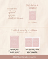 Winter Baby Shower Invite, Winter Wonderland Shower, A Little Snowflake is on the Way, Modern Pink Girl Baby Shower, Editable Template W2