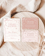 Winter Baby Shower Bundle, Modern Pink Girl Baby Shower, Baby It's Cold Outside, Winter Wonderland Baby Shower, Editable Template W2