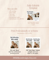 Newspaper Christmas Card Template, Merry & Married, Modern Wedding Thank You Card, Wedding Photo Thank You Card, Newspaper Holiday Card, N2