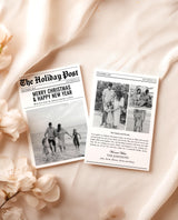 Christmas Newsletter Template, Holiday Card, Modern Christmas Card, Newspaper Christmas Card, Editable Template, Newspaper Holiday Card, N2