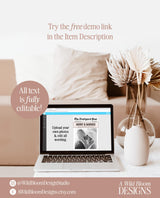 Christmas Card Template, Newspaper Christmas Card, Modern Wedding Thank You Card, Wedding Photo Thank You Card, Newspaper Holiday Card, N2