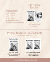 Christmas Card Template, Newspaper Christmas Card, Modern Wedding Thank You Card, Wedding Photo Thank You Card, Newspaper Holiday Card, N2