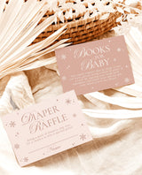 Winter Baby Shower Invitation, Modern Pink Girl Baby Shower, Baby It's Cold Outside, Winter Wonderland Baby Shower, Editable Template W2