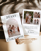 Christmas Card Template, Newspaper Christmas Card, Modern Holiday Card, The Holiday Post, Family Christmas Card, Newspaper Holiday Card, N2