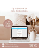 Winter Baby Shower Invite, A Little Snowflake is on the Way, Modern Boy Baby Shower, Winter Wonderland Shower, Editable Template W2