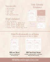 Winter Baby Shower Bundle, Modern Pink Girl Baby Shower, Baby It's Cold Outside, Winter Wonderland Baby Shower, Editable Template W2