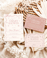 Winter Baby Shower Bundle, Modern Pink Girl Baby Shower, Baby It's Cold Outside, Winter Wonderland Baby Shower, Editable Template W2