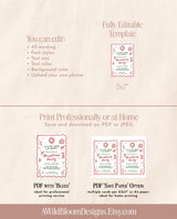 Christmas Dinner Party Invite, Hand Drawn Christmas Party, Holiday Party Invite, Merry & Bright Christmas Dinner Invite Editable Template H1