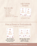 Bridesmaid Proposal Card, Hand Drawn Bridesmaid Proposal Card, Bow Bridesmaid Proposal Template, Will You Be My Bridesmaid, Whimsical, H1