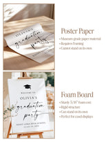 Graduation Party Welcome Sign | Modern Minimalist Theme