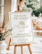 Fresh Off the Market Bridal Shower Welcome Sign