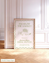 Fresh Off the Market Bridal Shower Welcome Sign