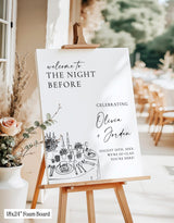 The Night Before Rehearsal Dinner Welcome Sign