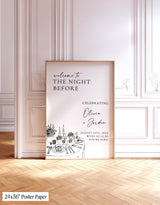 The Night Before Rehearsal Dinner Welcome Sign