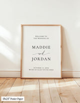 Minimalist Modern Wedding Welcome Sign