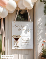 Love is Brewing Bridal Shower Welcome Sign | Espresso Martini Wedding - mockup display