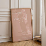 Sweet Baby Girl Baby Shower Welcome Sign
