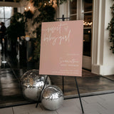 Sweet Baby Girl Baby Shower Welcome Sign