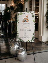 Woodland Baby Shower Welcome Sign | Forest Nature Theme