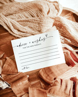 Advice and Wishes Card for New Parents | Minimalist Baby Shower With Envelopes - detail view