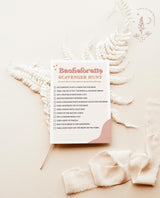 Bachelorette Scavenger Hunt Game | Retro Disco Party Dare Card - Printed Game by Wild Bloom Design Studio