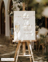 Pearls and Prosecco Bridal Shower Welcome Sign