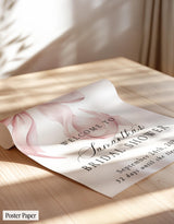 Pink Bow Bridal Shower Welcome Sign - Coquette