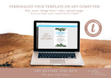 Tropical Wedding Menu Template | Palm Leaf Menu Card