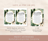 Tropical Scavenger Hunt Bachelorette Editable Game | Printable Palm Leaves Self-Editing Template