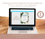 Tropical Scavenger Hunt Bachelorette Editable Game | Printable Palm Leaves Self-Editing Template